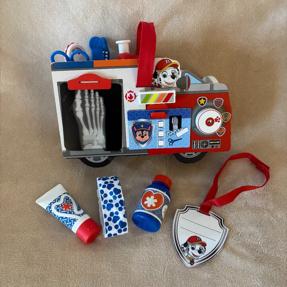 MELISSA & DOUG PAW PATROL MARSHALL'S WOODEN RESCUE CADDY for Ages 3+ Years